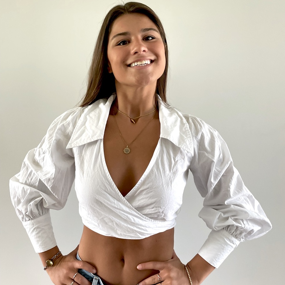 Vestique Tie Up White Blouse